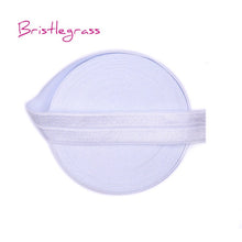 Load image into Gallery viewer, BRISTLEGRASS 5 Yard 5/8" 15mm Solid Color Shiny FOE Fold Over Elastic Bands Hair Bands Headband Dress Lace Trim DIY Sewing Craft