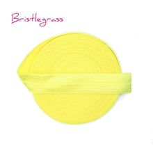 Load image into Gallery viewer, BRISTLEGRASS 5 Yard 5/8" 15mm Solid Color Shiny FOE Fold Over Elastic Bands Hair Bands Headband Dress Lace Trim DIY Sewing Craft