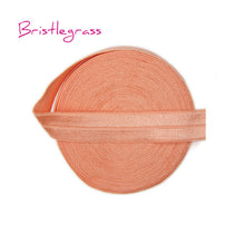Load image into Gallery viewer, BRISTLEGRASS 5 Yard 5/8" 15mm Solid Color Shiny FOE Fold Over Elastic Bands Hair Bands Headband Dress Lace Trim DIY Sewing Craft