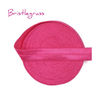 Load image into Gallery viewer, BRISTLEGRASS 5 Yard 5/8" 15mm Solid Color Shiny FOE Fold Over Elastic Bands Hair Bands Headband Dress Lace Trim DIY Sewing Craft