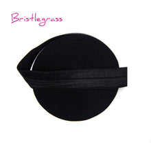 Load image into Gallery viewer, BRISTLEGRASS 5 Yard 5/8" 15mm Solid Color Shiny FOE Fold Over Elastic Bands Hair Bands Headband Dress Lace Trim DIY Sewing Craft