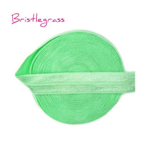 Load image into Gallery viewer, BRISTLEGRASS 5 Yard 5/8" 15mm Solid Color Shiny FOE Fold Over Elastic Bands Hair Bands Headband Dress Lace Trim DIY Sewing Craft