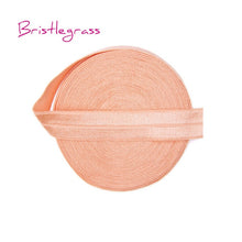 Load image into Gallery viewer, BRISTLEGRASS 5 Yard 5/8" 15mm Solid Color Shiny FOE Fold Over Elastic Bands Hair Bands Headband Dress Lace Trim DIY Sewing Craft