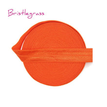 Load image into Gallery viewer, BRISTLEGRASS 5 Yard 5/8" 15mm Solid Color Shiny FOE Fold Over Elastic Bands Hair Bands Headband Dress Lace Trim DIY Sewing Craft