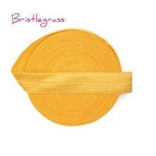 Load image into Gallery viewer, BRISTLEGRASS 5 Yard 5/8" 15mm Solid Color Shiny FOE Fold Over Elastic Bands Hair Bands Headband Dress Lace Trim DIY Sewing Craft