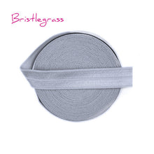 Load image into Gallery viewer, BRISTLEGRASS 5 Yard 5/8" 15mm Solid Color Shiny FOE Fold Over Elastic Bands Hair Bands Headband Dress Lace Trim DIY Sewing Craft