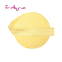 Load image into Gallery viewer, BRISTLEGRASS 5 Yard 5/8" 15mm Solid Color Shiny FOE Fold Over Elastic Bands Hair Bands Headband Dress Lace Trim DIY Sewing Craft