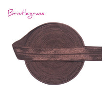 Load image into Gallery viewer, BRISTLEGRASS 5 Yard 5/8" 15mm Solid Color Shiny FOE Fold Over Elastic Bands Hair Bands Headband Dress Lace Trim DIY Sewing Craft